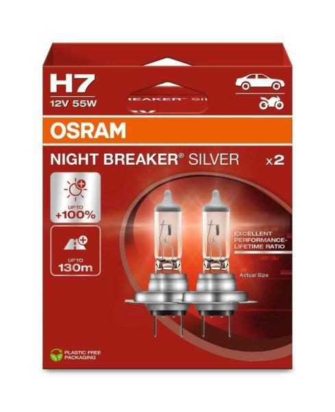 OSRAM H7 12V 55W Night Breaker Silver