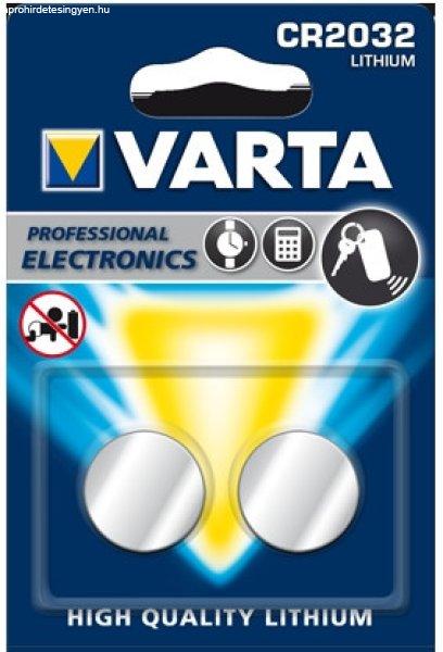 Elem varta cr2032 3v / 2db / 015/168 / elektromos 