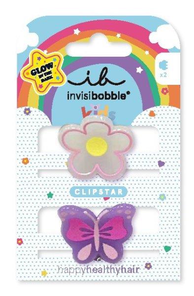 Invisibobble Hajcsipesz Clipstar Glow Happy Flower 2 db