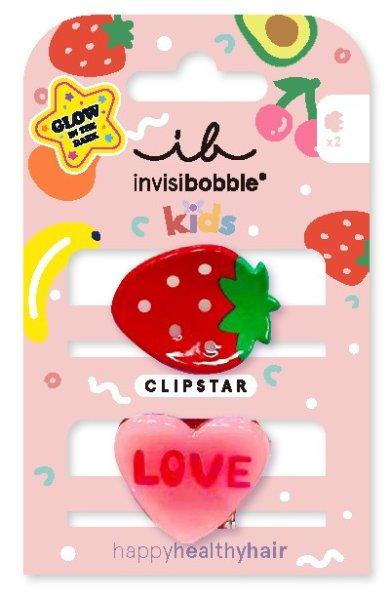 Invisibobble Hajcsipesz Clipstar Glow Frutti Strawberry 2 db