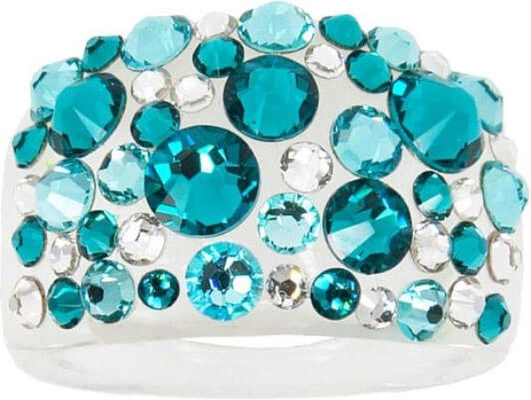 Levien Csillogó gyűrű kristályokkal Bubble Blue Zircon 53
mm