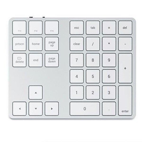 Satechi numerická billentyűzet Bluetooth Extended Keypad Mac számára, ezüst