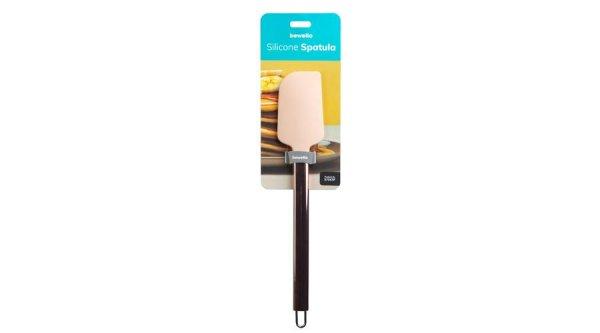 Bewello szilikon spatula – Barack szín, rozsdamentes acél nyéllel, 29 cm