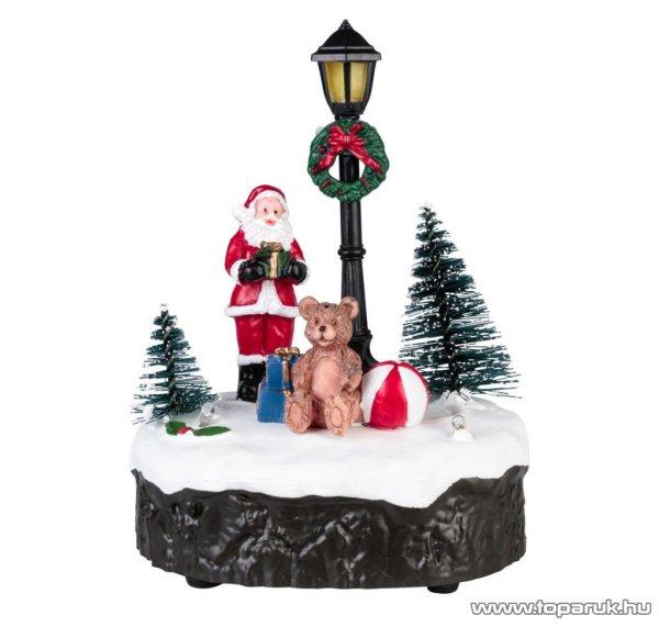 Livarno Home HG11724B Santa Claus karácsonyi falu világítással és zenével,
3 LED-del, 9,6 x 5,8 x 13,1 cm