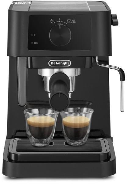 DeLonghi EC235.BK Stilosa 1100W 15 bar presszókávéfőző, espresso
kávéfőző, eszpresszógép 1L víztartállyal, gőzölő karral