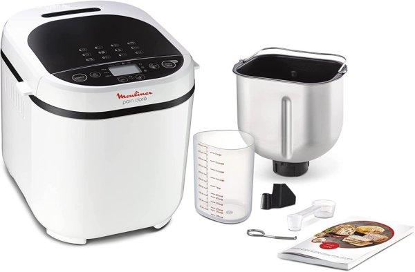 Moulinex OW210130 / Tefal PF210138 Pain Doré egylapátos 720W fehér
kenyérsütő, gluténmentes automata kenyérsütőgép 12 programmal, 