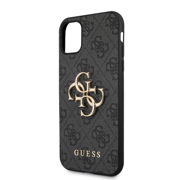 Guess Apple iPhone 11 (6.1) 2019 PU 4G Metal Logo Case hátlapvédő tok fekete
(GUHCN614GMGGR)