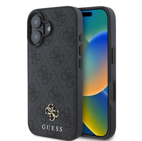 Guess PU 4G Metal Logo MagSafe Apple iPhone 16 (6.1) hátlapvédő tok szürke
(GUHMP16SP4SM4MK)