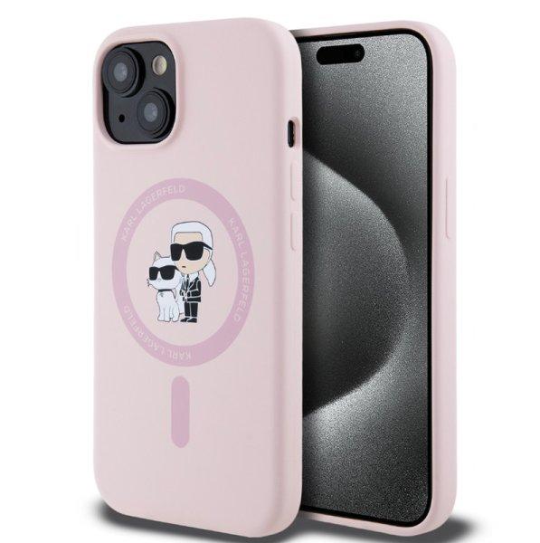 Karl Lagerfeld Liquid Silicone Karl and Choupette Apple iPhone 15 (6.1) MagSafe
hátlapvédő tok pink (KLHMP15SSCMKCRHP)