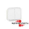 Legrand Plexo 55 ketts vltkapcsol jelzfnnyel 10A, feh
