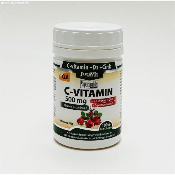 Jutavit c-vitamin 500 mg+d3+cink 100 db