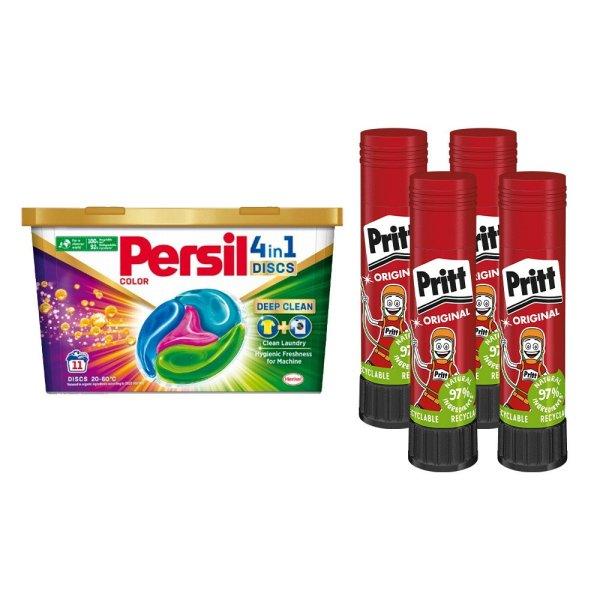 Ragasztóstift 11 g AKCIÓS CSOMAG + Persil Discs Color mosókapszula 100x11 g
(4x25 db ) stift Pritt