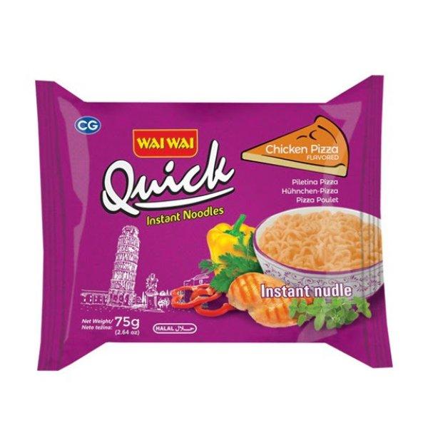 Wai Wai Chicked Pizza flavor instant nudle csirkés pizza ízű instant leves
75g