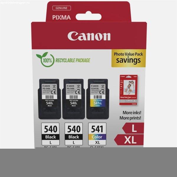 Canon PG540L (2x11ml) + CL541XL tintapatron + 50 db GP501 10x15 fényes
fotópapír multipack ORIGINAL