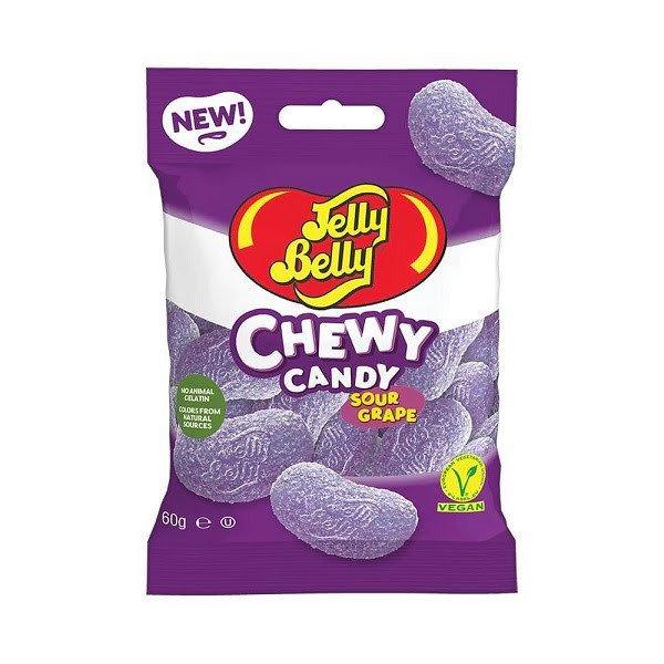 Jelly Belly Chewy Candy Sour Grape szőlő ízű savanyú rágós vegán cukorka
60g