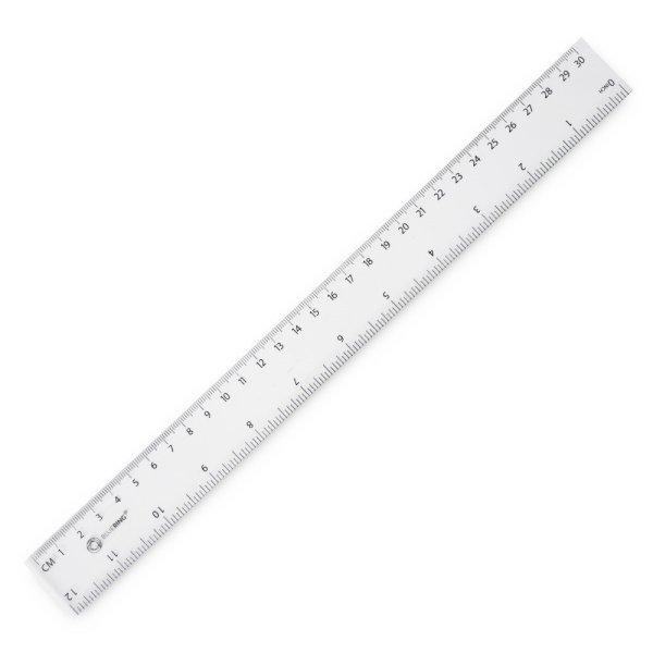 Vonalzó 30cm, kemény műanyag Bluering®