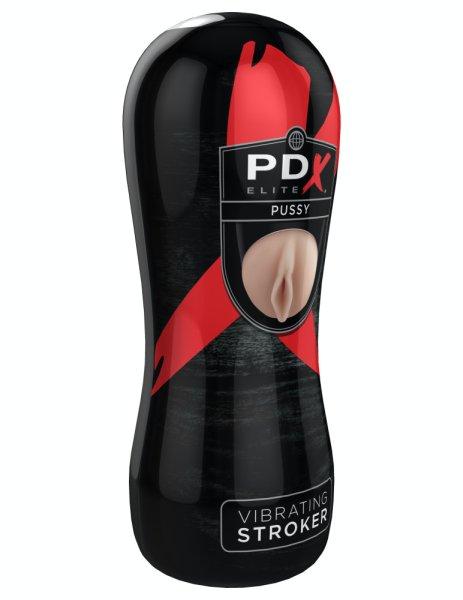  Vibrating Pussy Stroker  Light/Black 