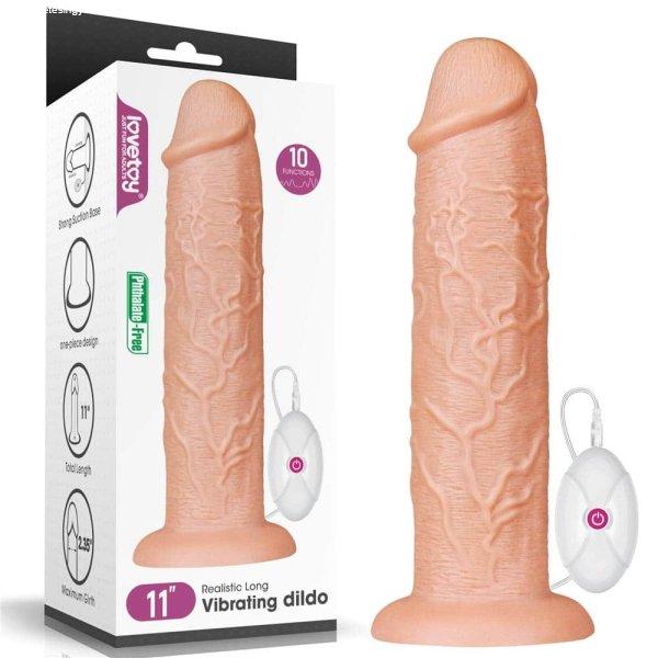  11'' Realistic Long Vibrating Dildo Flesh 