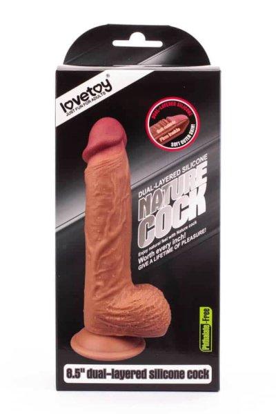  8.5 inch Dual-Layered Silicone Dildo 