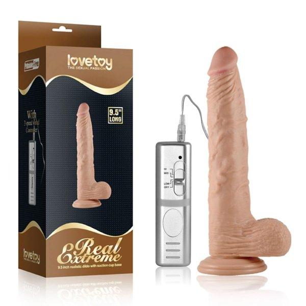  9.5'' Real Extreme Vibrating Dildo 