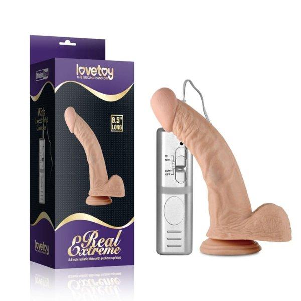  8.5" Real Extreme Vibrating Dildo 