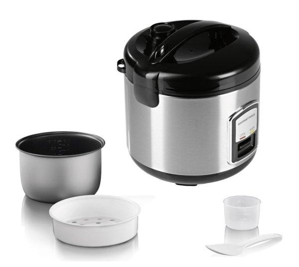 GourmetMaxx KLX10 inox 400W 2.2L elektromos luxus rizsfőző, pároló,
nemesacél, automata risotto készítő, melegentartás funkcióval (14655)