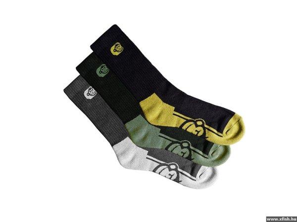 Ridgemonkey Apearel Crew Socks Horgász Zokni 39-42 3 pár/csomag