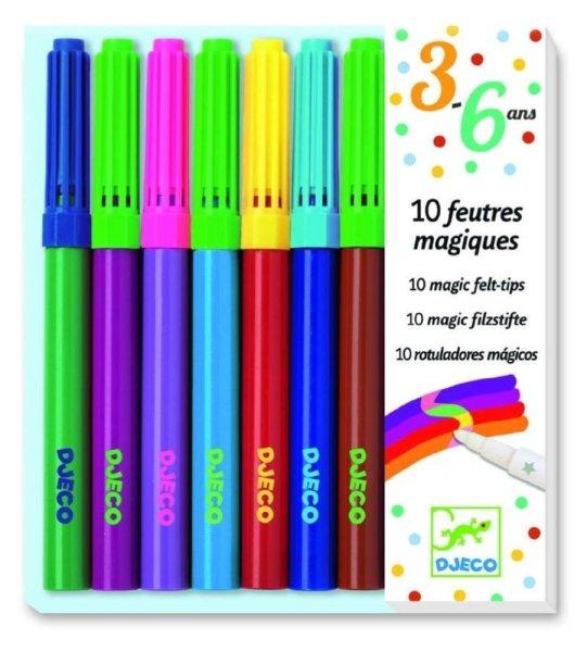 Varázs filctoll 10 db - 10 magic felt tips - Djeco