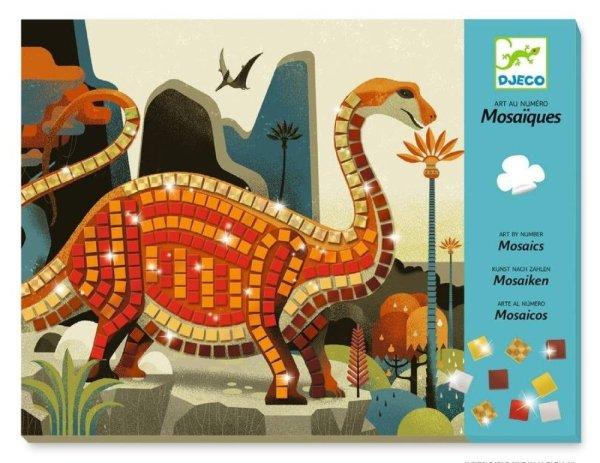 Dinók csillogó mozaik kép készítés - Dinosaurs - Djeco