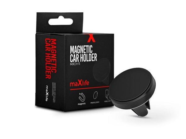 Maxlife univerzális szellőzőrácsba illeszthető mágneses PDA/GSM autós
tartó - Maxlife MXCH-11 Magnetic Car Holder - fekete