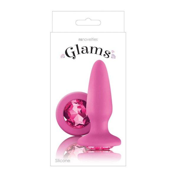 Ns Novelties Glams - Köves análkúp - anál plug (Pink)