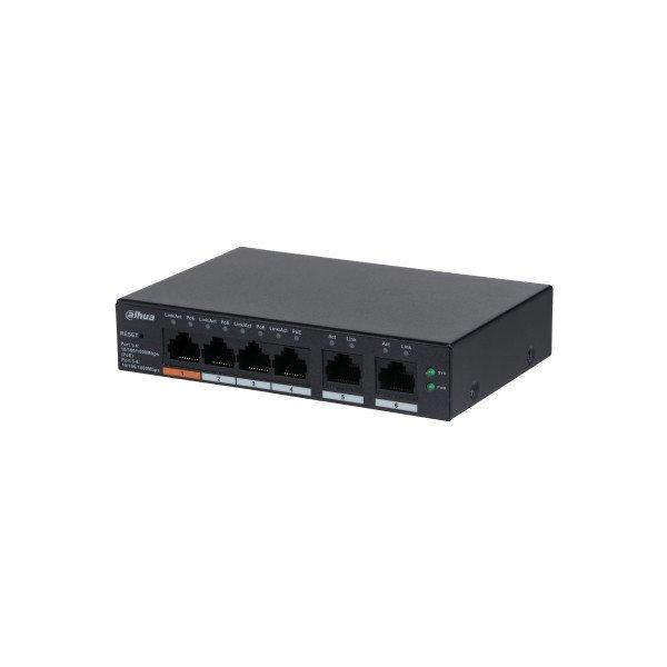 Dahua PoE switch - CS4006-4GT-60 (Cloud Menedzsment; 4x1Gbps PoE; + 2x 1Gbps
uplink, 60W)