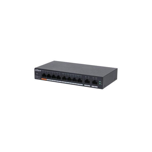 Dahua PoE switch - CS4010-8ET-60 (Cloud menedzsment; 8x100Mbps PoE + 2x 1Gbps
uplink, 60W)