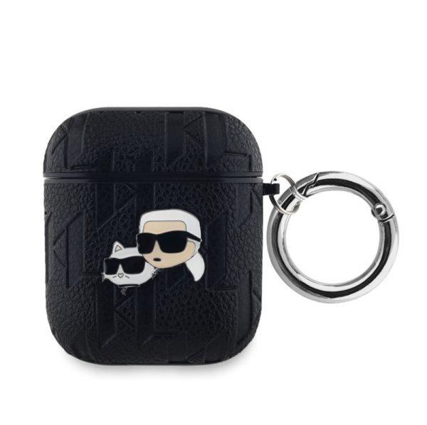 Karl Lagerfeld Embossed Karl and Choupette Heads Apple AirPods 1/2 PU tok fekete
(KLA2PGKCPK)