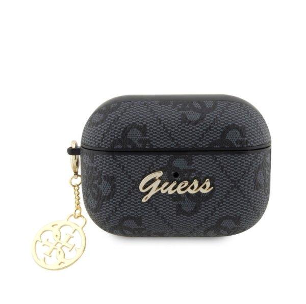 Guess 4G Script Charm Apple Airpods Pro 2 PC/PU tok fekete (GUAP2G4GSMK)