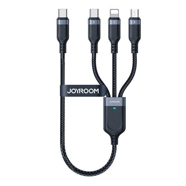 Többcélú kábel sorozat 3w1 Joyroom USB-A - Lightning / USB-C / micro USB 1,2
m S-A18 (czarny)