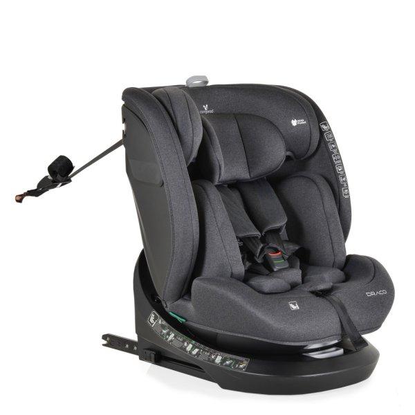 Cangaroo Draco I-Size 360°-ban forgatható ISOFIX gyermekülés 40-150 cm -
Fekete