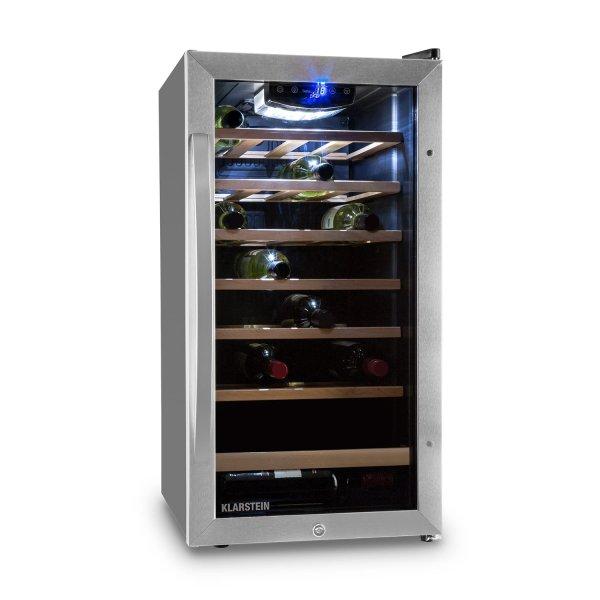 Klarstein Vivo Vino 26, 88 liter, borhűtő, 26 palack, fekete, LED