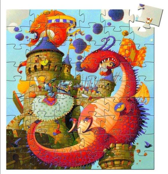 Valliant és a sárkány harca, 54 db-os formadobozos puzzle - Walliant and the
dragon - 54 pcs - Djeco