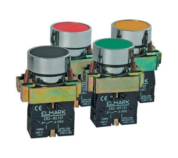 NYOMÓGOMB EL2-BP 42 NC PIROS IP65