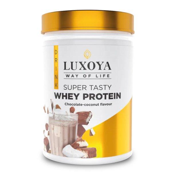 LUXOYA SUPER TASTY WHEY PROTEIN - PRÉMIUM FEHÉRJE ITALPOR 450 g PET -
Csokoládé-kókusz ízű