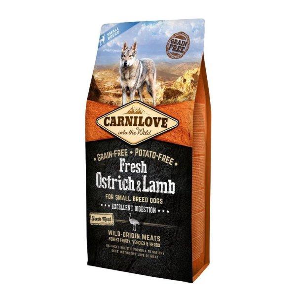 Carnilove Fresh Adult Dog Small Ostrich & Lamb Excellent Digestion- Strucc és
Bárány Hússal 6kg