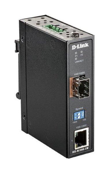 D-Link Industrial 10/100/1000Base-T to SFP Media Converter