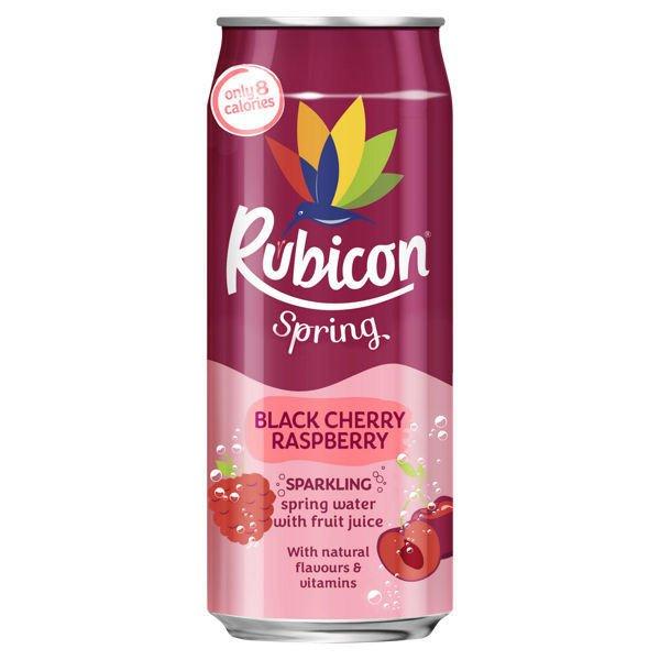 Rubicon Spring Black Cherry-Raspberry cseresznye és málna ízű szénsavas
üdítőital 330ml