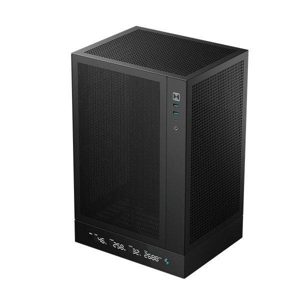 DeepCool Számítógépház - CH170 DIGITAL (fekete, Mini-ITX, 2xUSB3.0, Type-C,
fekete)