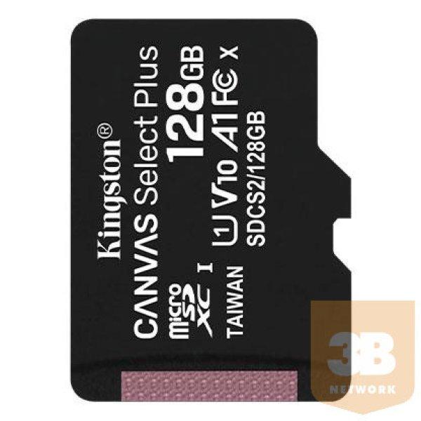 Kingston 128GB 128GB micro SDXC Canvas Select Plus 100R A1 C10 w/o ADP