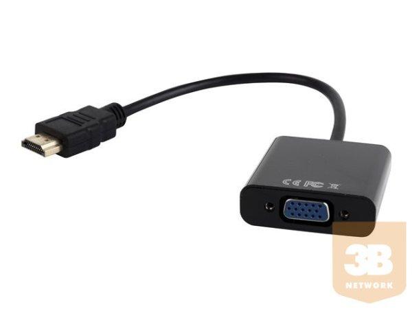 GEMBIRD A-HDMI-VGA-03 Gembird adapter HDMI-A(M) ->VGA (F) + audio, on cable,
black