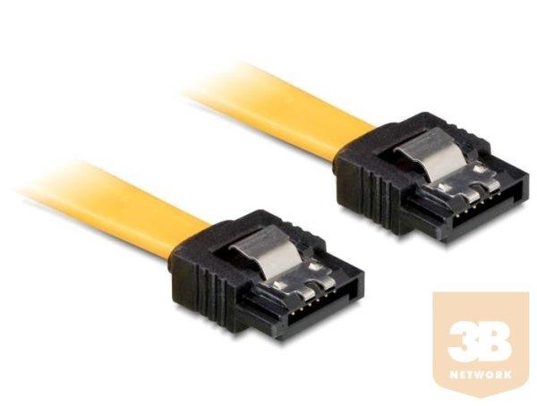 Delock Cable SATA 6 Gb/s 50 cm straight/straight metal yellow