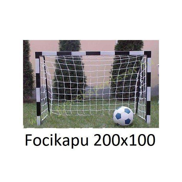 EXTRA Acél Focikapu FÉM 200x100 cm masszív kivitel, hálóval PRO-SPORT