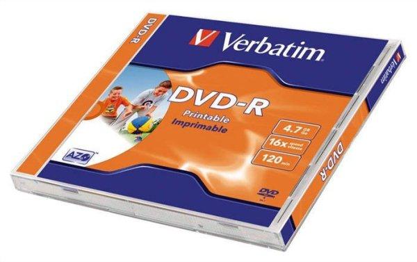 Verbatim DVD-R 4,7Gb 16x Normál tok 1db/csomag (1-es címke)